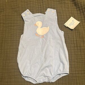 NWT Bailey Boys Blue Baby Romper with Duck Design